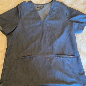 Women’s XL heathered denim scrub top